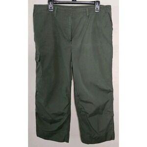 Jones New York Signature Plus Size Olive Green Pants Ankle Length Womens Size 16